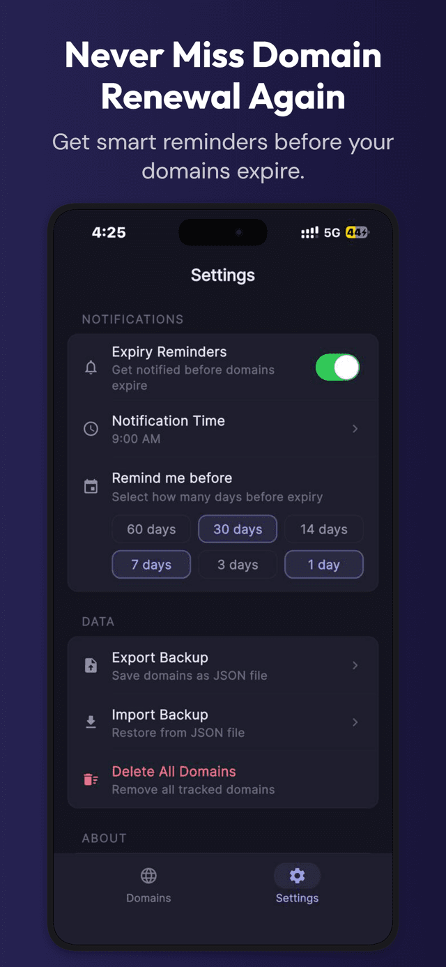 Domain Tracker screenshot 4