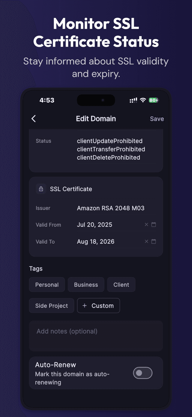 Domain Tracker screenshot 5